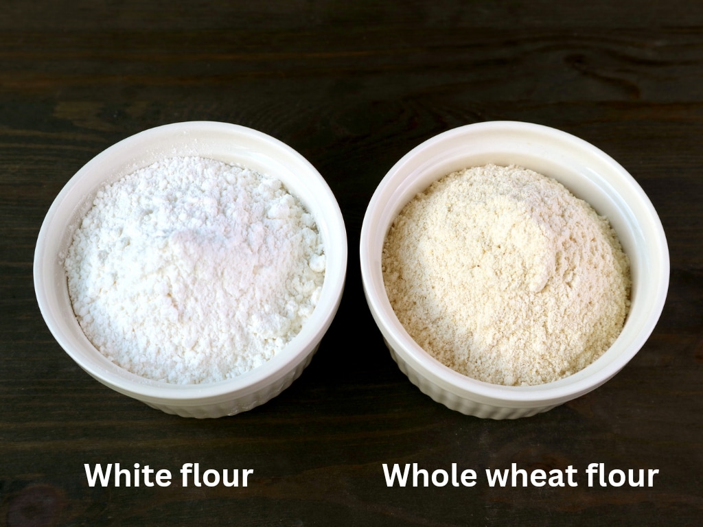 What is the difference between all-purpose flour and whole-wheat flour