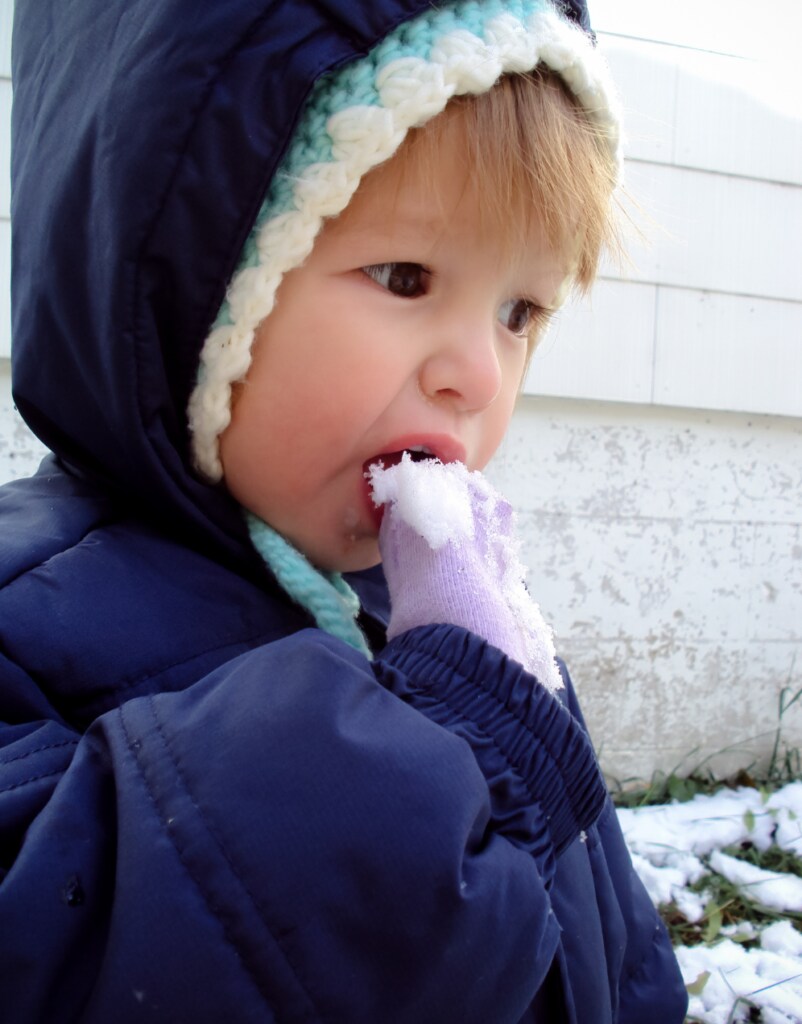 eating snow