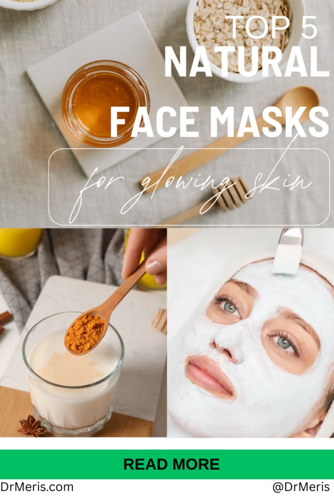 alt="DIY natural honey and oatmeal face cleanser in a glass bowl with a wooden spoon"
